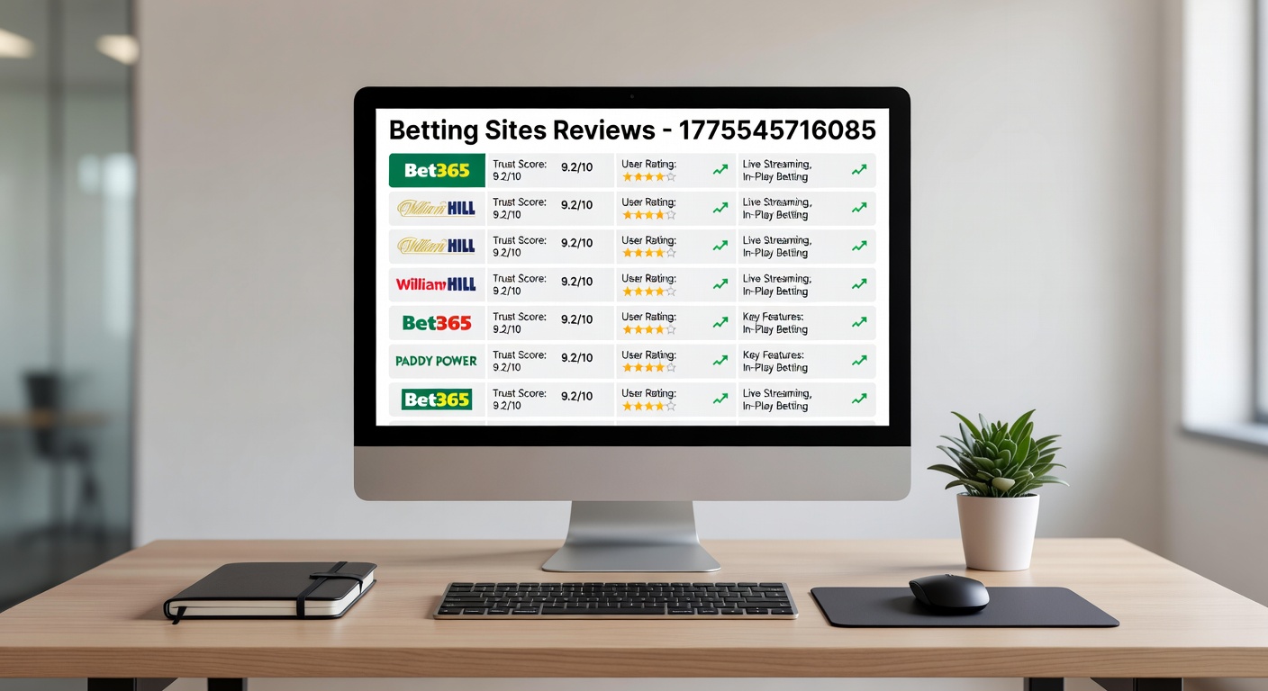 Graph comparing betting site ratings across categories like odds, bonuses, and security, with bars rising toward 2026 trends
