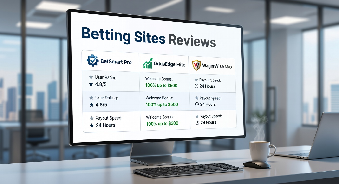 Digital dashboard displaying sportsbook review metrics including odds comparisons and user ratings on a modern interface