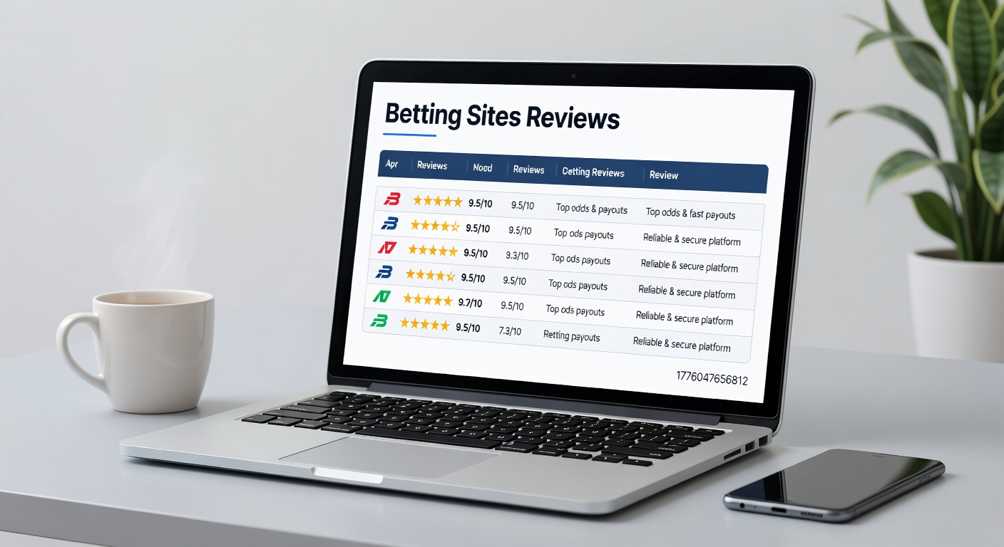 Infographic displaying key metrics from popular sportsbook review platforms, highlighting user ratings and feature comparisons in 2026