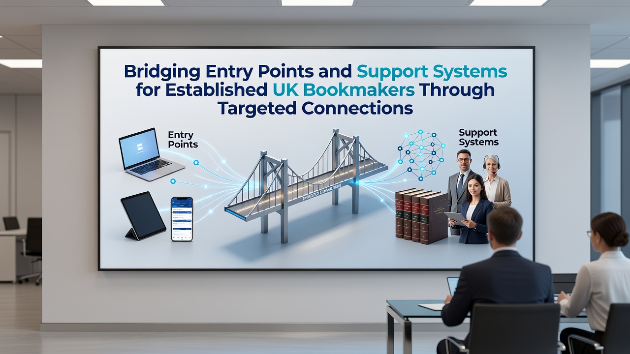 Illustration of support integration points within bookmaker networks