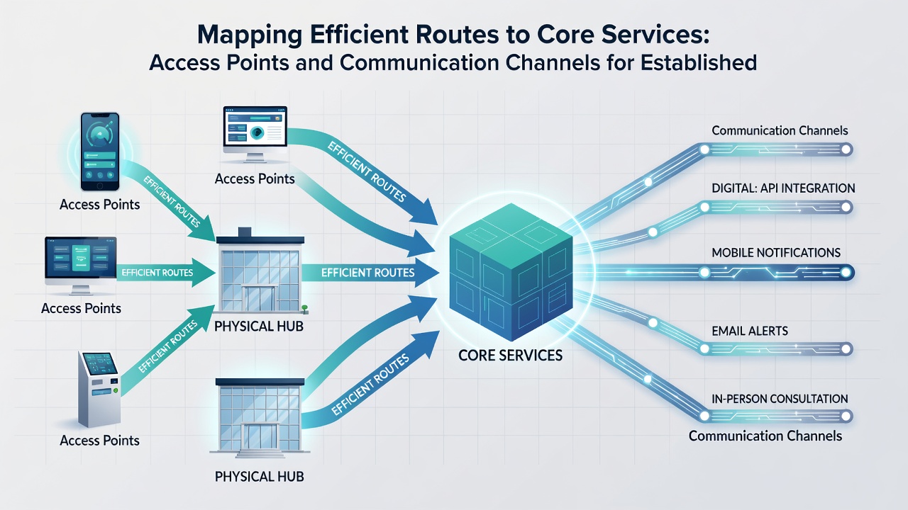 Illustration of mobile and support channel connections used by established betting operators