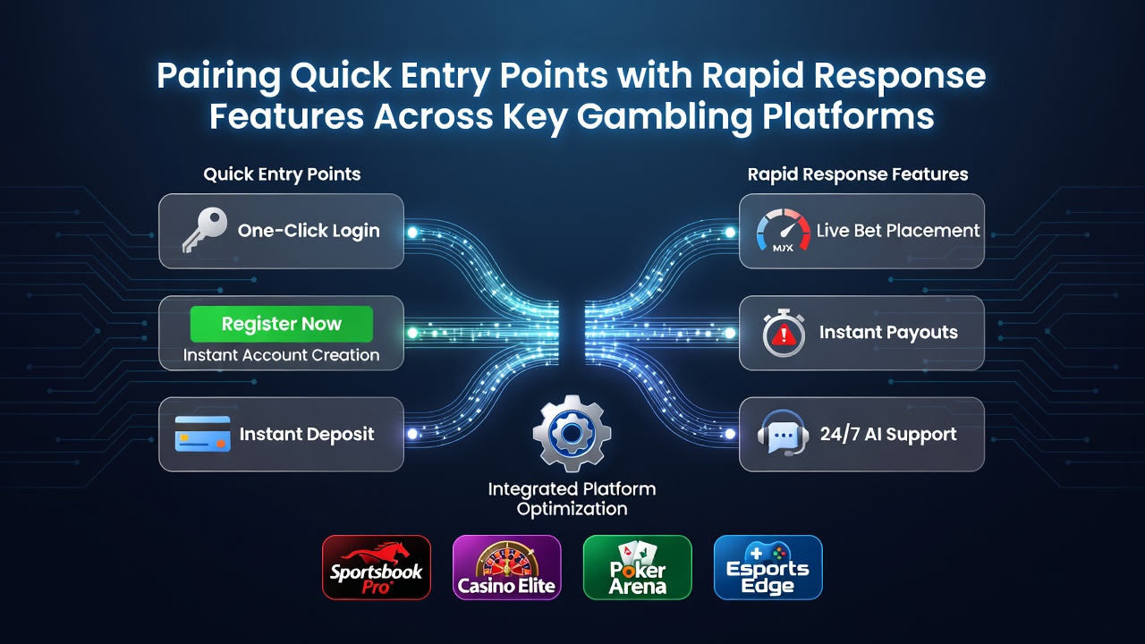 Screenshot of a gambling platform interface with quick entry link and live support chat window active